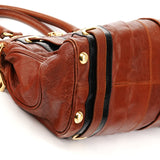 Brown Leather Bowling Bag