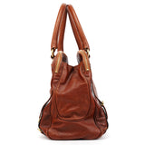 Brown Leather Bowling Bag