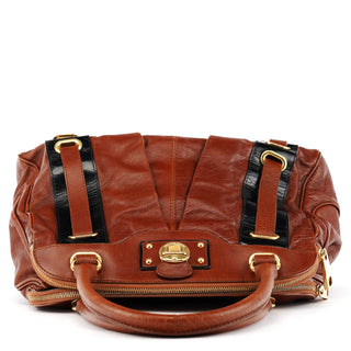 Brown Leather Bowling Bag
