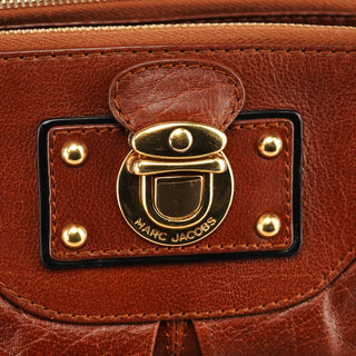 Brown Leather Bowling Bag