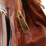 Brown Leather Bowling Bag