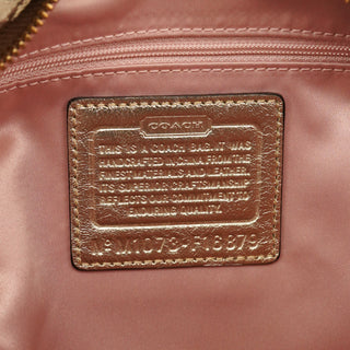 F16879 Beige Gold Floral Hobo Shoulder Bag