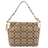 F16879 Beige Gold Floral Hobo Shoulder Bag