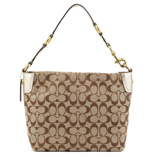 F16879 Beige Gold Floral Hobo Shoulder Bag