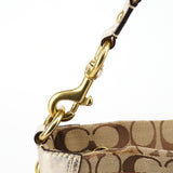 F16879 Beige Gold Floral Hobo Shoulder Bag