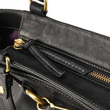 F12476 Black Pebbled Leather Hamptons Tote Bag