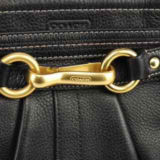 F12476 Black Pebbled Leather Hamptons Tote Bag