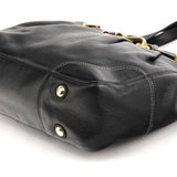 F12476 Black Pebbled Leather Hamptons Tote Bag