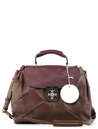 Two-Tone Leather Elsie 2-Way Bag