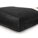 Black Tessuto Metal Handle Nylon Tote Bag