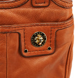 Multi-Pocket Tote Bag aus hellbraunem Leder