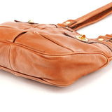 Multi-Pocket Tote Bag aus hellbraunem Leder