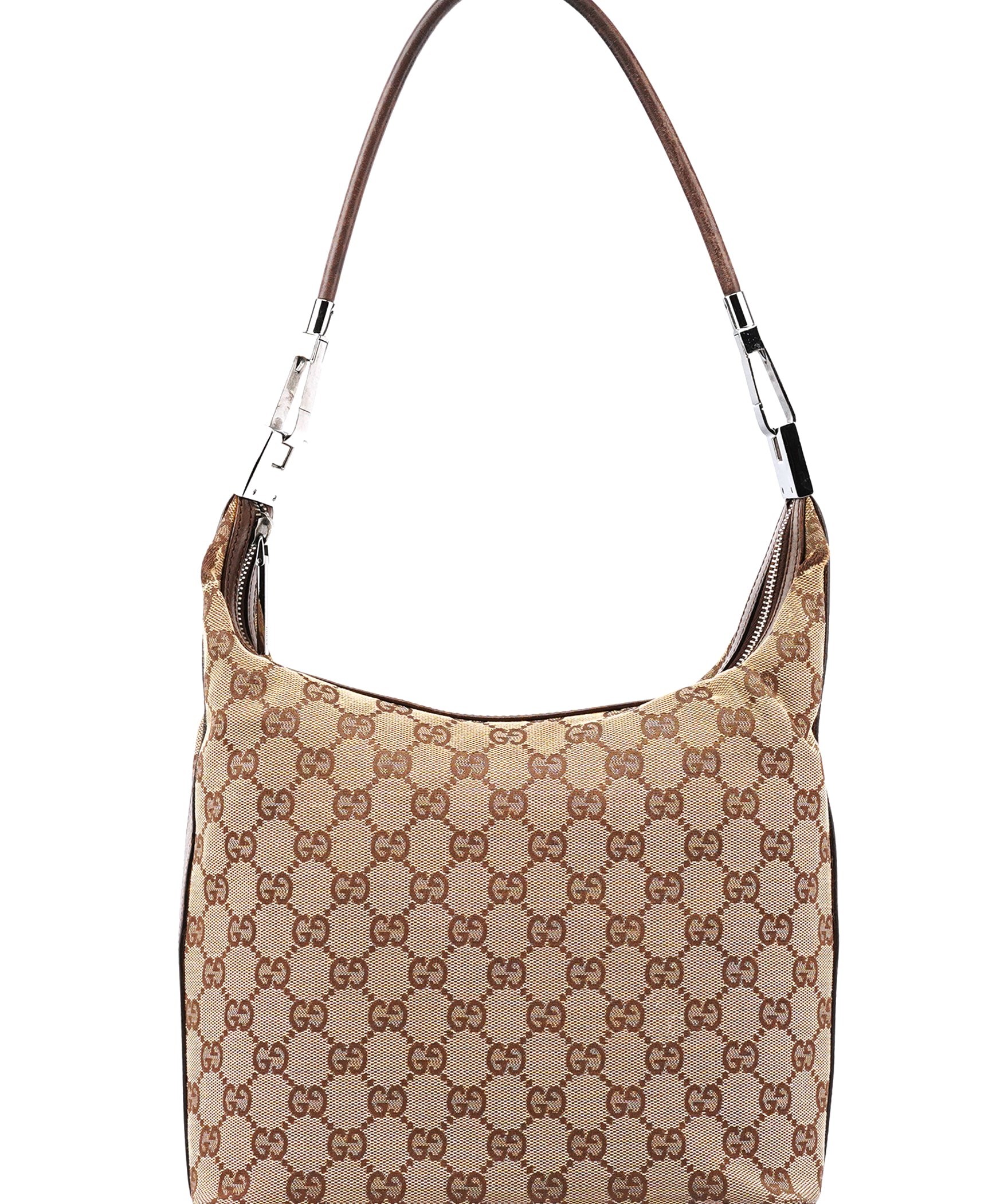 01234 Beige Brown GG Canvas Jackie Shoulder Bag