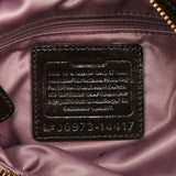14417 Brown Quilted Nylon 2-Way Tote Bag
