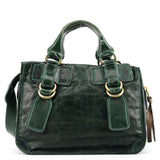 Bay 2-Way Tasche aus grünem Leder