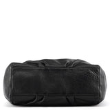 Black Leather Classic Q Fran 2-Way Bag