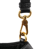 Black Leather Classic Q Fran 2-Way Bag
