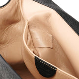 Elsie Schultertasche aus schwarzem Leder