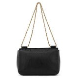 Elsie Schultertasche aus schwarzem Leder