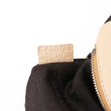 Beige Leather Kiss-Lock Tote Bag