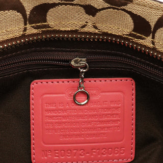F13065 Beige Pink Signature Hamptons Tote Bag