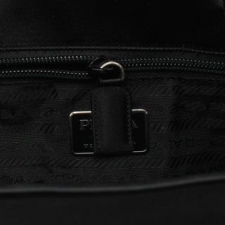 Black Raso Satin Tote Bag
