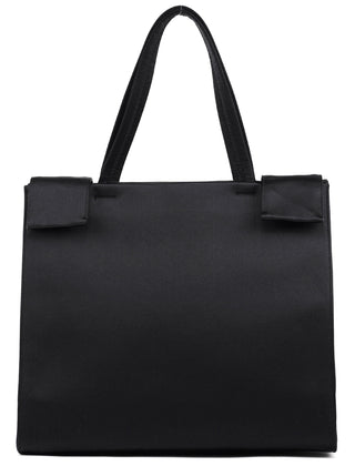 Black Raso Satin Tote Bag