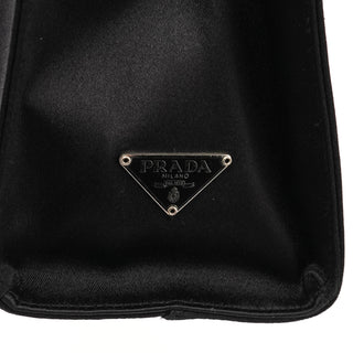 Black Raso Satin Tote Bag