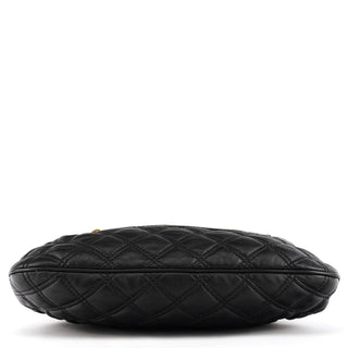 Black Quilted Leather Little Stam Shoulder Bag
