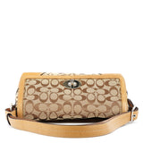 F13066 Beige Signature Turnlock 2-Way Shoulder Bag