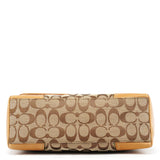 F13066 Beige Signature Turnlock 2-Way Shoulder Bag