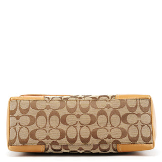 F13066 Beige Signature Turnlock 2-Way Shoulder Bag