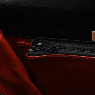 Vintage Black Leather Buckle Shoulder Bag