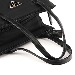 1995 Black Tessuto Nappa Nylon Tote Bag