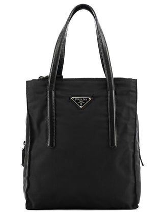 1995 Black Tessuto Nappa Nylon Tote Bag