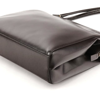 Dark Brown Vitello Chic Shoulder Bag