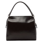 Dark Brown Vitello Chic Shoulder Bag