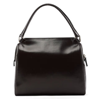 Dark Brown Vitello Chic Shoulder Bag