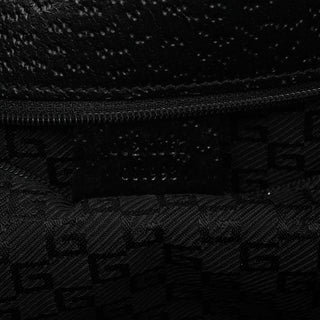 002 1067 Black Canvas Jackie Shoulder Bag