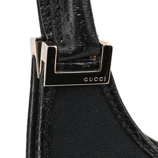002 1067 Black Canvas Jackie Shoulder Bag