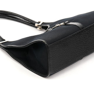 002 1067 Black Canvas Jackie Shoulder Bag