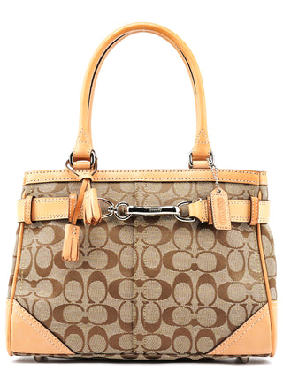 F08K06 Beige Tan Signature Hamptons Tote Bag