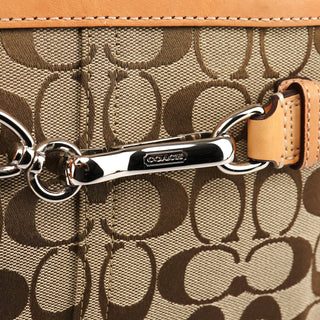 F08K06 Beige Tan Signature Hamptons Tote Bag