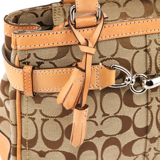 F08K06 Beige Tan Signature Hamptons Tote Bag