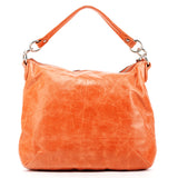 19768 Multi-Pocket 2-Way Bag aus orangefarbenem Leder