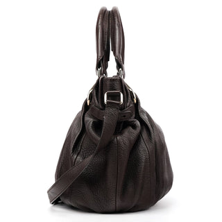 Dark Brown Leather Pillow 2-Way Bag