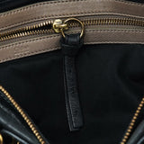 Black Leather Bay Tote Bag