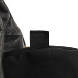 Black Leather Bay Tote Bag