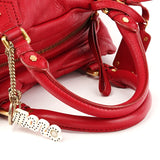 Red Leather Classic Q Baby Groovee 2-Way Bag