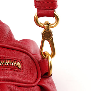 Red Leather Classic Q Baby Groovee 2-Way Bag